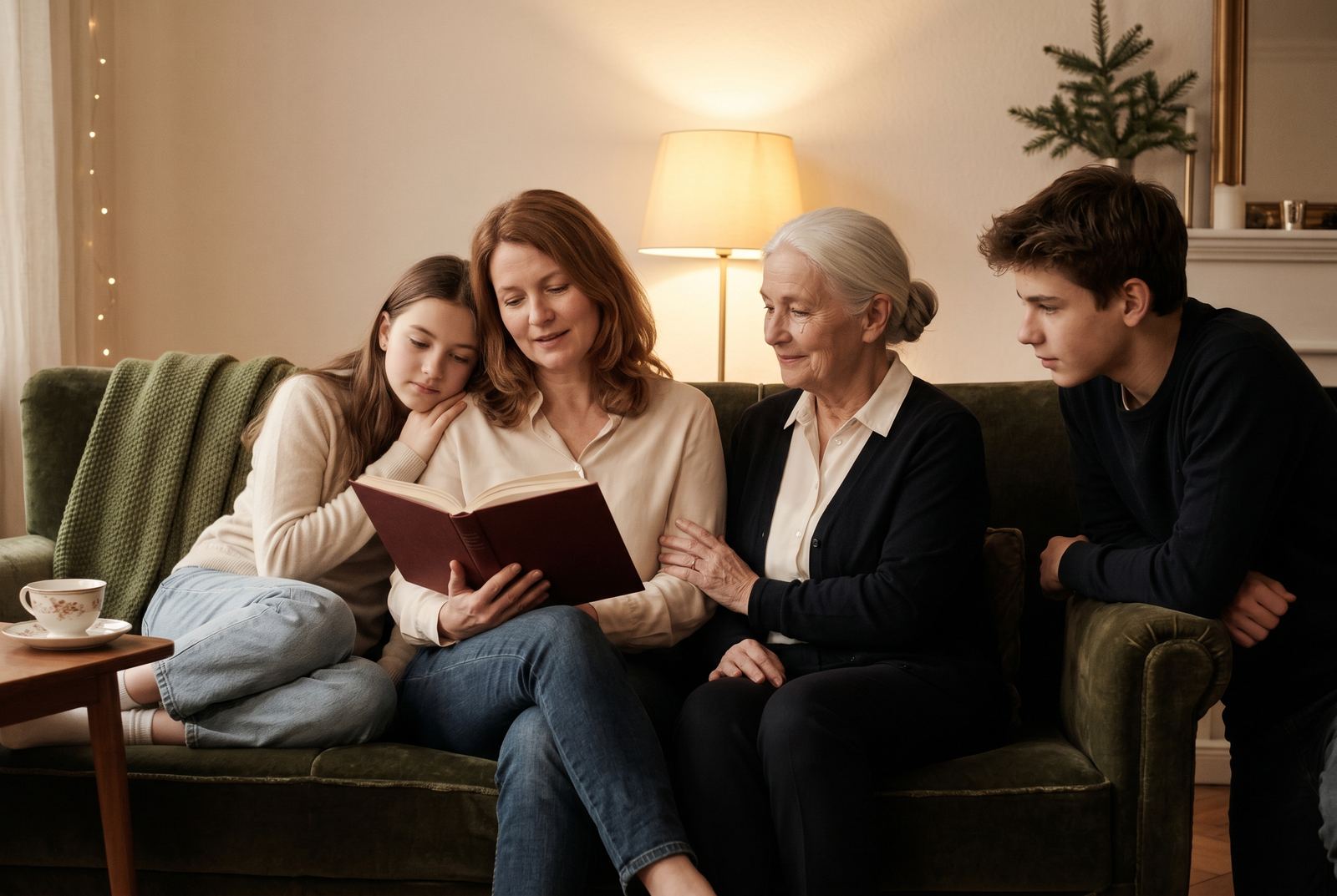 Familie Kreuzer beim Vorlesen